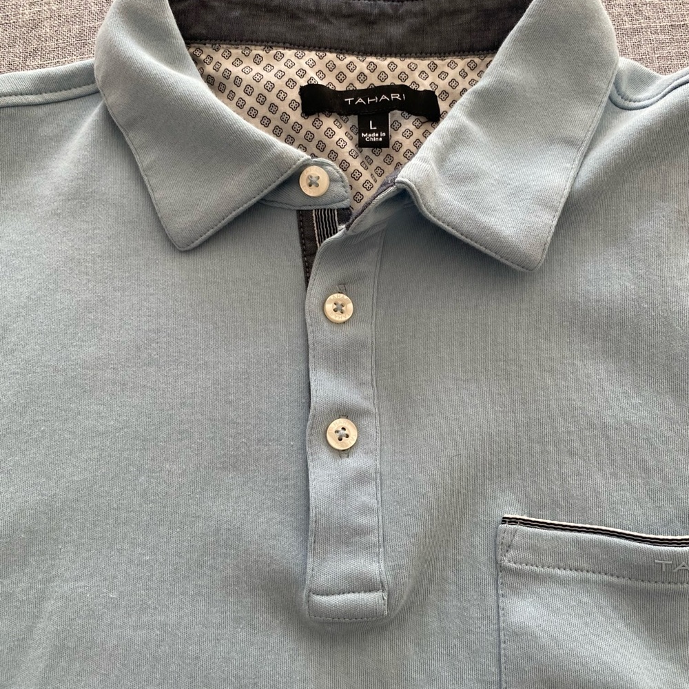 Tahari Polo Shirt- Light Blue